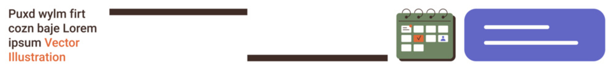 Fototapeta premium Task management, scheduling, planning, organization, productivity, timelines. Calendar graphic alongside text and lines on a white canvas. Task management and scheduling concept