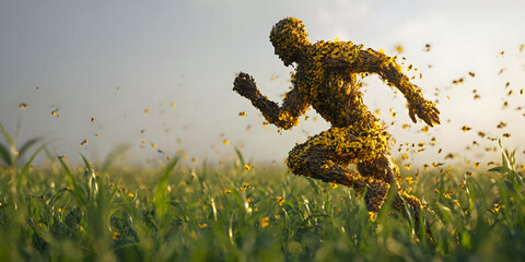  Verdant Velocity: The Running Spirit of Nature, ai generated.