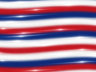 Dynamic Abstract Background with Red White and Blue Wavy Lines and Luminous Glow Effect