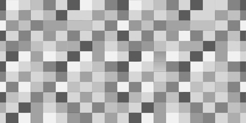 Abstract grayscale pattern comprised of numerous square tiles