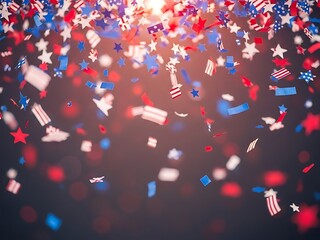 Red, White, and Blue Confetti Celebration