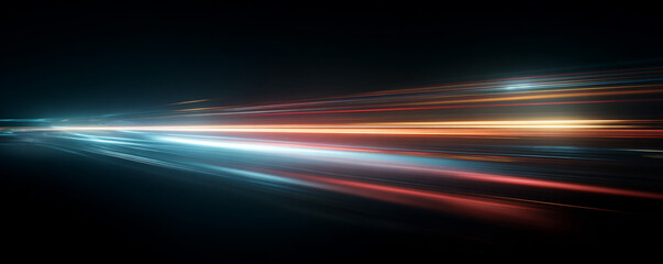 Cinematic long-exposure vehicle trails reflecting subtle neon hues 32k ultra HD