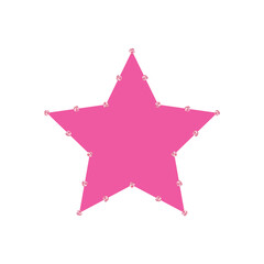 3D golden realistic star isolated on white background. Festive holiday icon. Celebration concept, metallic gold shape. Invitation mock up.