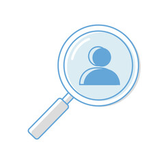 User Search Icon Illustration &ndash; Profile Finder Magnifying Glass Vector