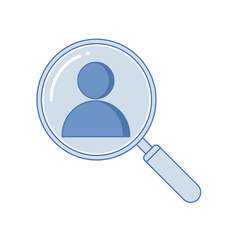 User Search Icon Illustration &ndash; Profile Finder Magnifying Glass Vector