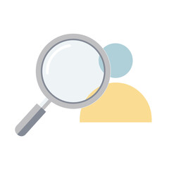 User Search Icon Illustration &ndash; Profile Finder Magnifying Glass Vector