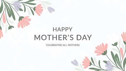 Happy mother's day wishes and greetings with beautiful floral designs