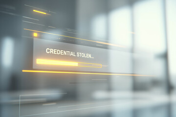 Credential stolen notification indicating data breach security risk