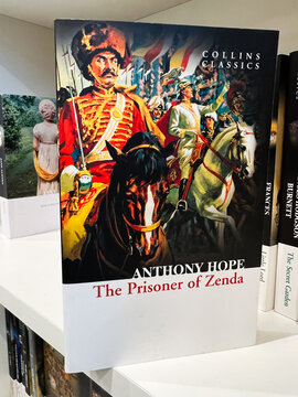 The Prisoner of Zenda cover by Anthony Hope featuring colonial cavalry on horseback