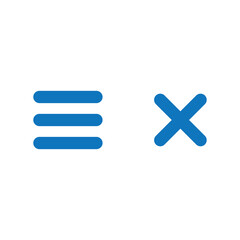 Obraz premium Cross and Menu Icon Toggle for UI Navigation