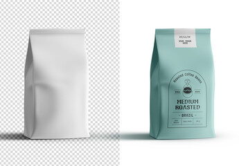 Food Packaging Pouch Bag Mockup Isolated