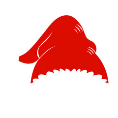 Santa hat - flat vector icon