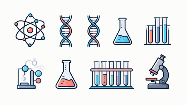 Science laboratory icons