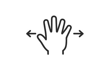 Obraz premium Gesture Icon - Swipe Left and Right