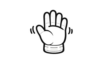 Fototapeta premium Waving Hand Icon