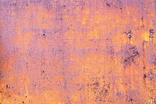 rusty weathered metal background with fine cracking paint details  