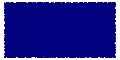 A simple blue rectangle with textured edges, creating an abstract graphic element.