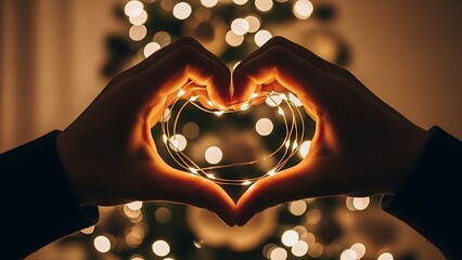 Christmas Heart Lights Celebration