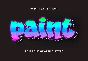 Colorful Outline Glow Duo Text Effect Gradient Bubble Font