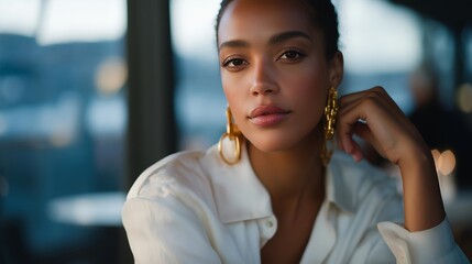 A stylist advising on accessories, shoes, and layering techniques to elevate simple outfits with minimal effort. cinematic color correction, natural uneven lighting yet gentle backlight, soft rich