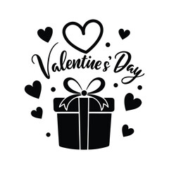 valentine s day gift box with hearts