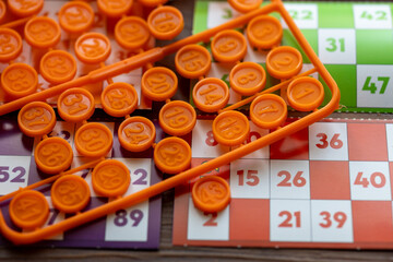 Close-Up of Traditional New Year Tombola Game