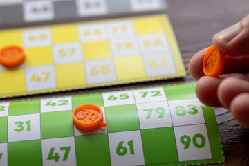 Close-Up of Traditional New Year Tombola Game