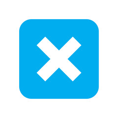Obraz premium Cross Button Icon for Close and Cancel Actions