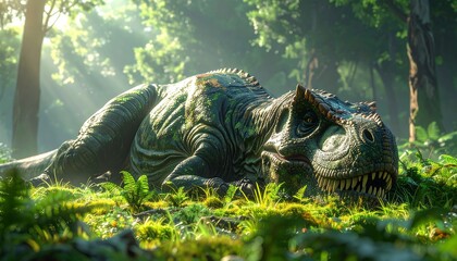 Tyrannosaurus in a lush forest
