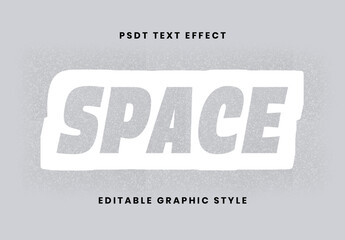 Gray Carved Burned Metal Text Effect Stencil Cutout Font