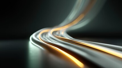 Flowing light trails create a dynamic and modern abstract background highlighting movement and energy in a visually captivating manner