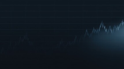 Dark Background with Rising Line Graph Illustrating Growth and Success in Business and Finance for Data Analysis and Presentation Purposes