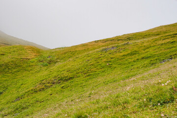Fototapeta premium The Mont Blanc massif at the border of France, Italy, and Switzerland, showcasing Europe’s highest alpine landscape.