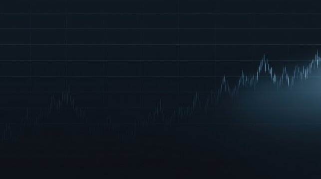 Dark Background with Rising Line Graph Illustrating Growth and Success in Business and Finance for Data Analysis and Presentation Purposes - Powered by Adobe