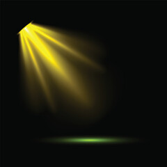 Elegant Vector Spotlight Effect with Soft Light Rays for Fashion Show, Presentation and Luxury Branding Background
