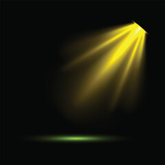 Elegant Vector Spotlight Effect with Soft Light Rays for Fashion Show, Presentation and Luxury Branding Background