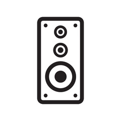 Icon of a Tall Speaker with Three Drivers