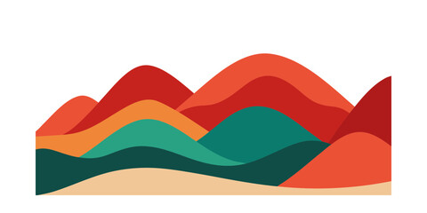 a series of overlapping hills creating a sense of for web and graphic design