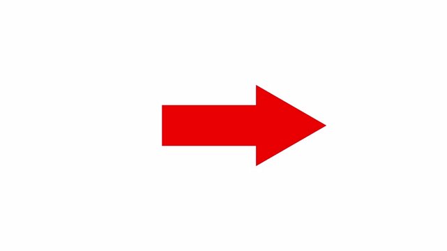 Squirrel arrow red arrow pointing right adobe stock graphic suitable for indicating direction, navigation, and brand identity. 4K video.