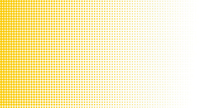 Yellow halftone dot gradient background texture
