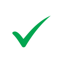 Green check mark transparent icon vector flat illustration design. Green check mark png.