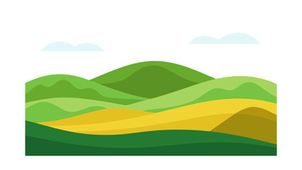 Fototapeta premium minimal rolling hills background flat vector whi for web and graphic design