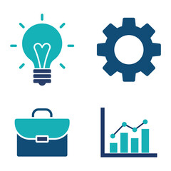 Business and Finance Icon Set Vector Design Template