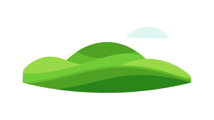 Fototapeta premium simple rolling green hills single peak for web and graphic design