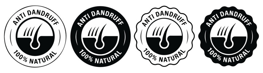 natural anti dandruff hair care icon