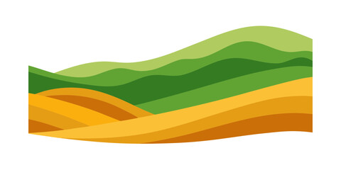 wide sweeping green hills horizon landscape for web and graphic design