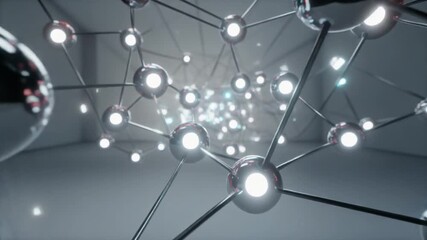 Dynamic Abstract Technology Grid Movement - Powered by Adobe