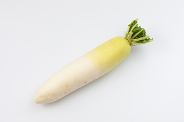 大根 生野菜 白背景