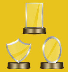 vector illustration of a golden shield