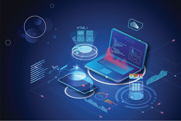 abstract technology background with globe